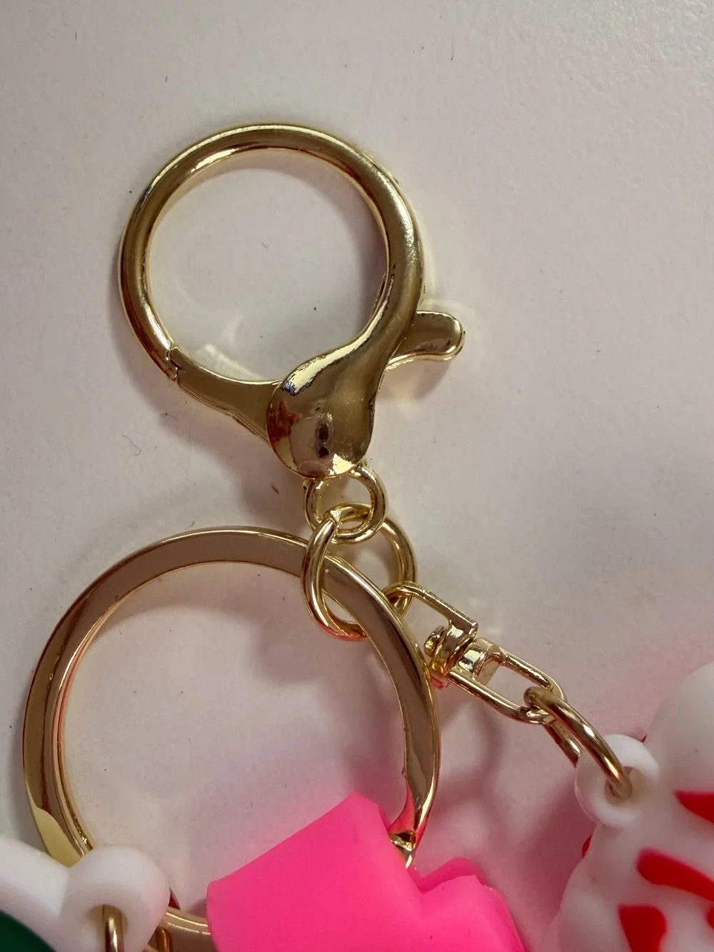 Starbucks Pink Frappuccino Keychain with Charms